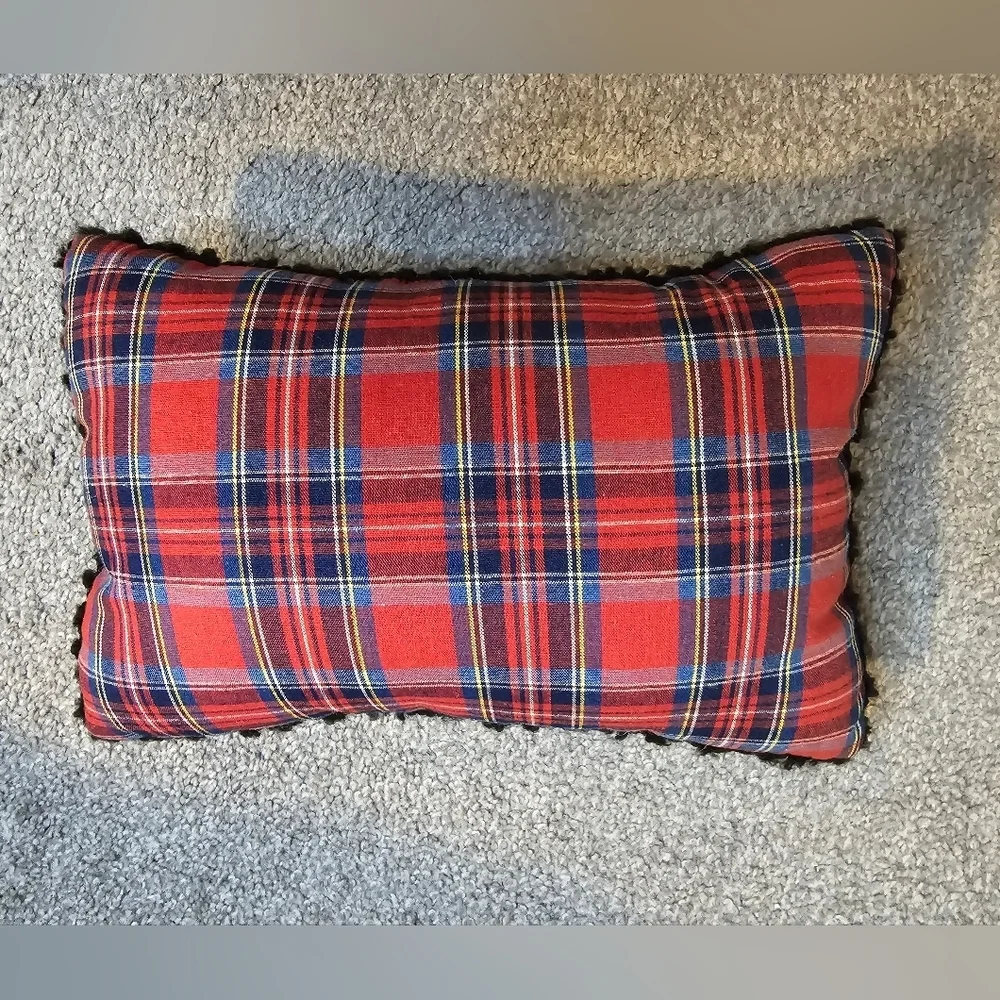 Handmade Stockings Were Hung Accent Pillow Detailed Christmas Decor Country Chic